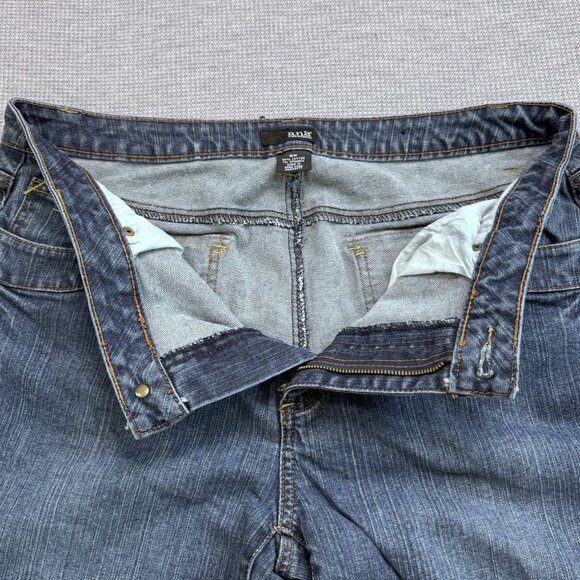 ana A New Approach Womens 16W Denim Jeans Bootcut Blue Button Flap Pockets - Picture 5 of 13
